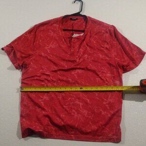 Women's ANDE Short Sleeve Shirt, Red/White, Size L